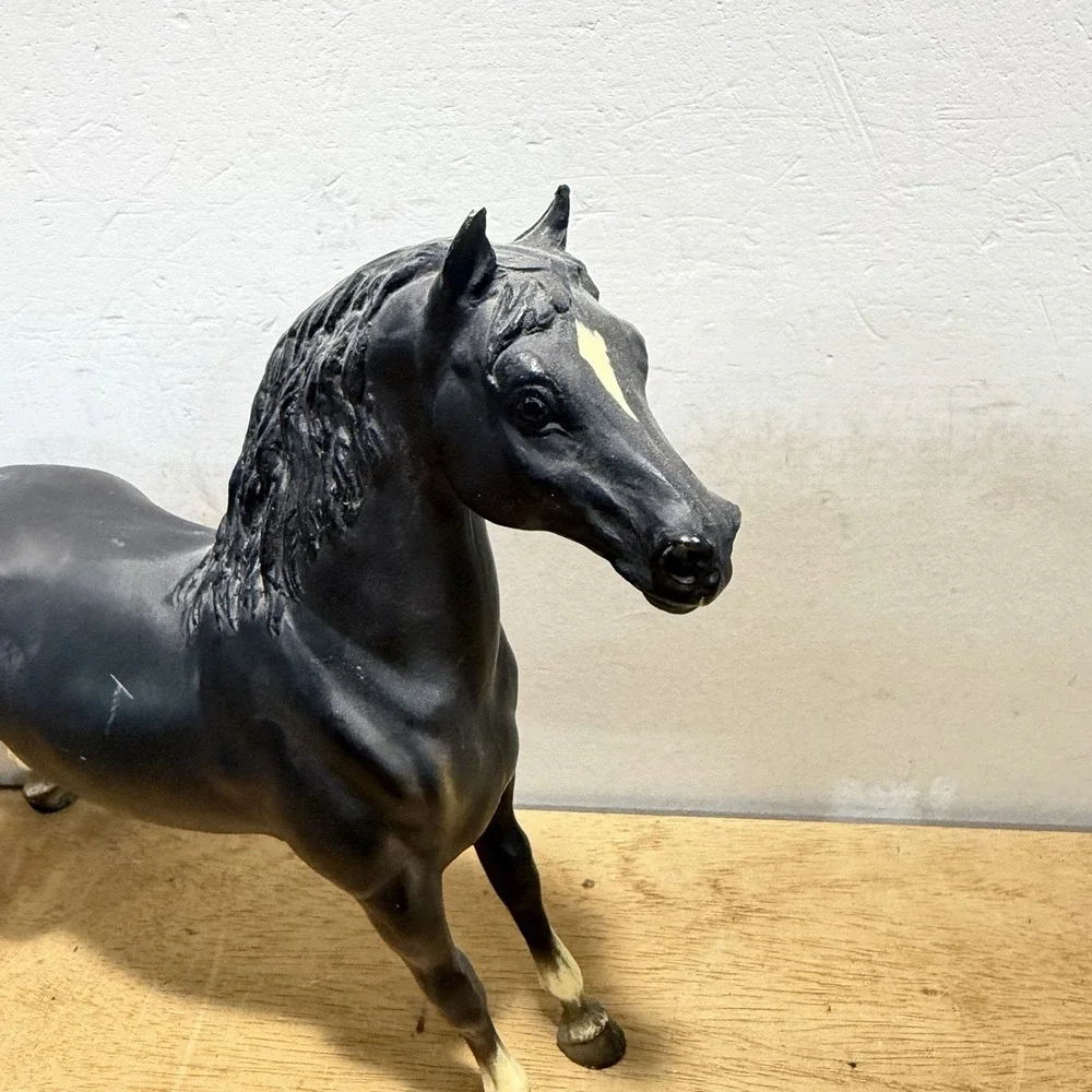 Vintage Breyer Morgan Stallion #48 Black Stretch Model Horse Traditional Cm